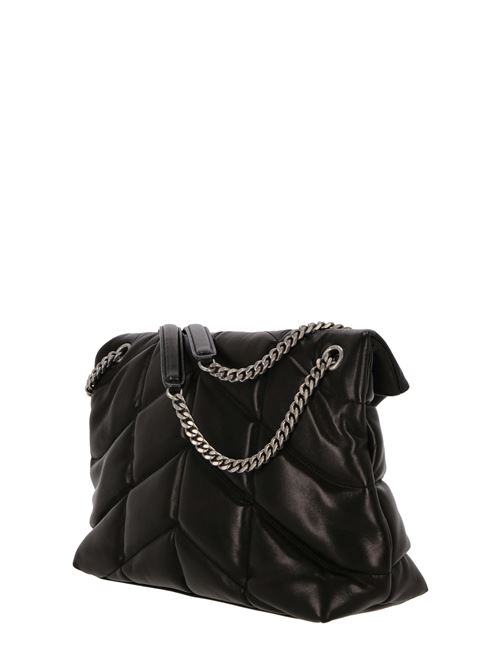 BORSA PUFFER PICCOLA IN PELLE DI AGNELLO TRAPUNTATA CON CATENA Saint Laurent | 5774761EL001000